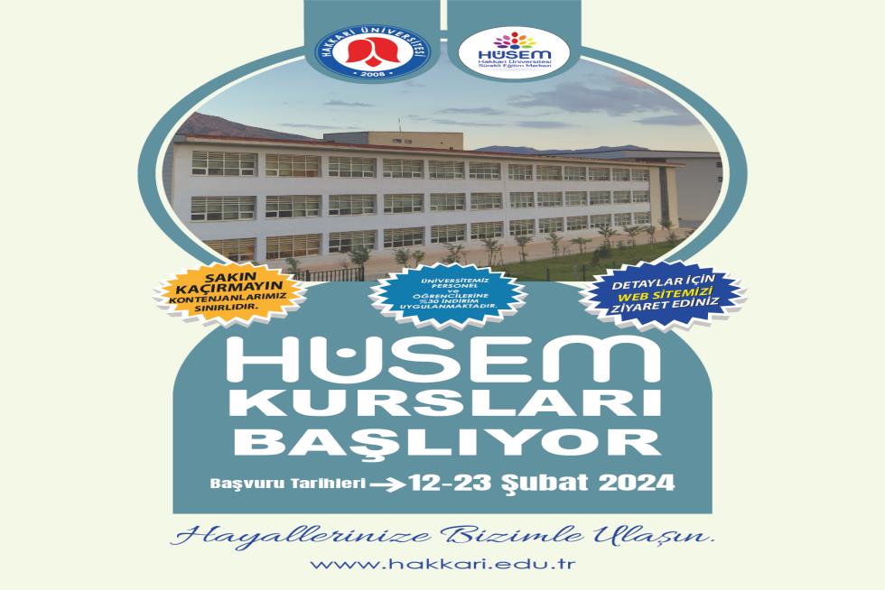 HÜSEM Kursları Başlıyor