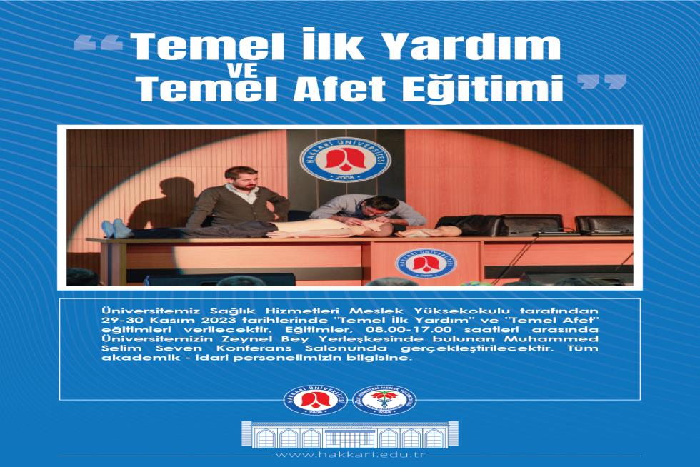 Temel İlk Yardım ve Temel Afet Eğitimi