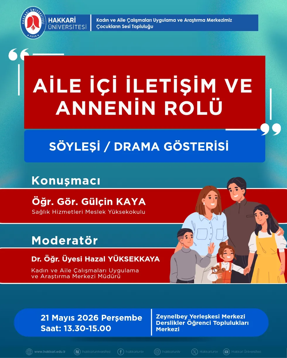 "Aile İçi İletişim ve Annenin Rolü” Söyleşi ve Drama Etkinliği 
