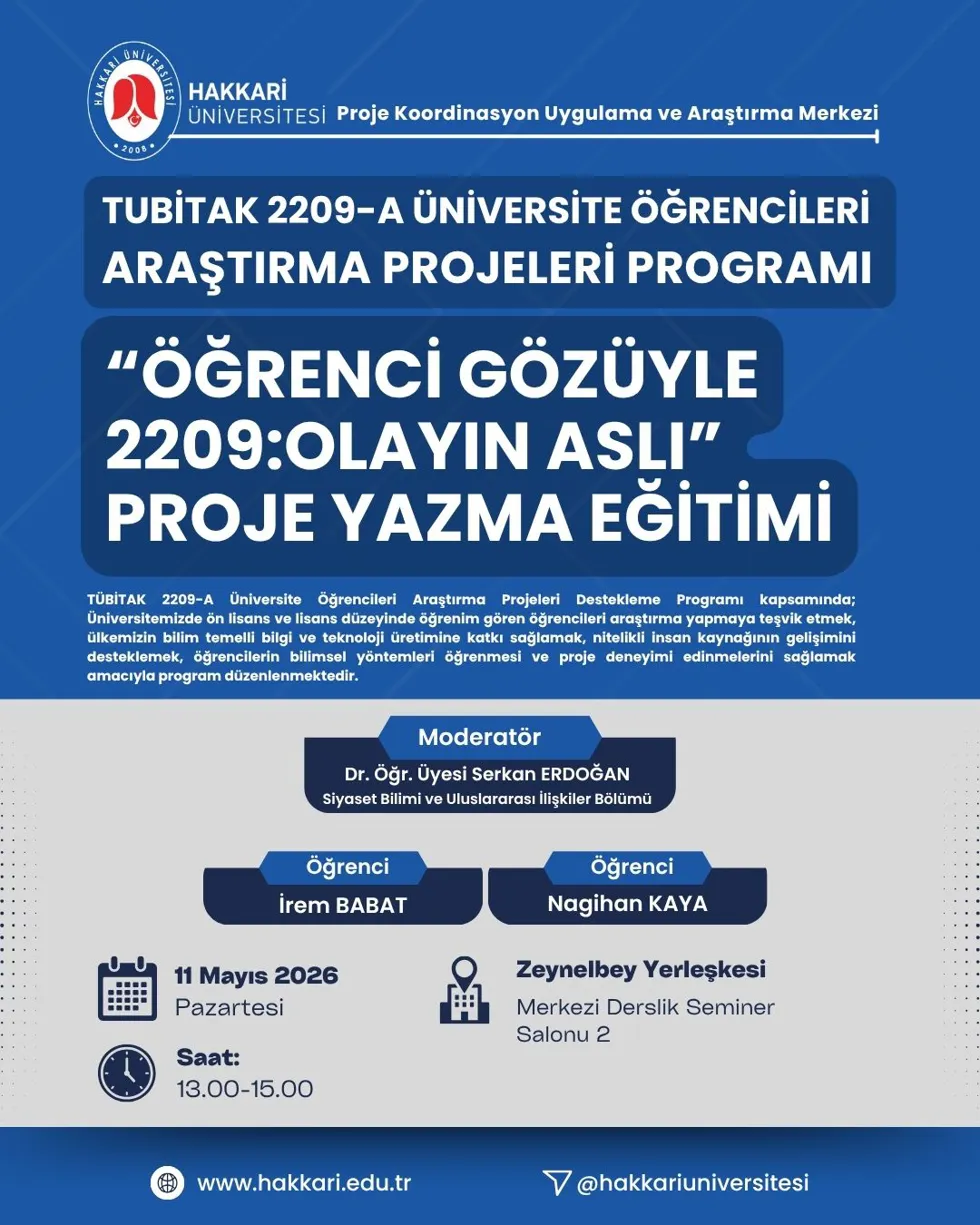 "Öğrenci Gözüyle 2209: Olayın Aslı" Proje Yazma Eğitimi