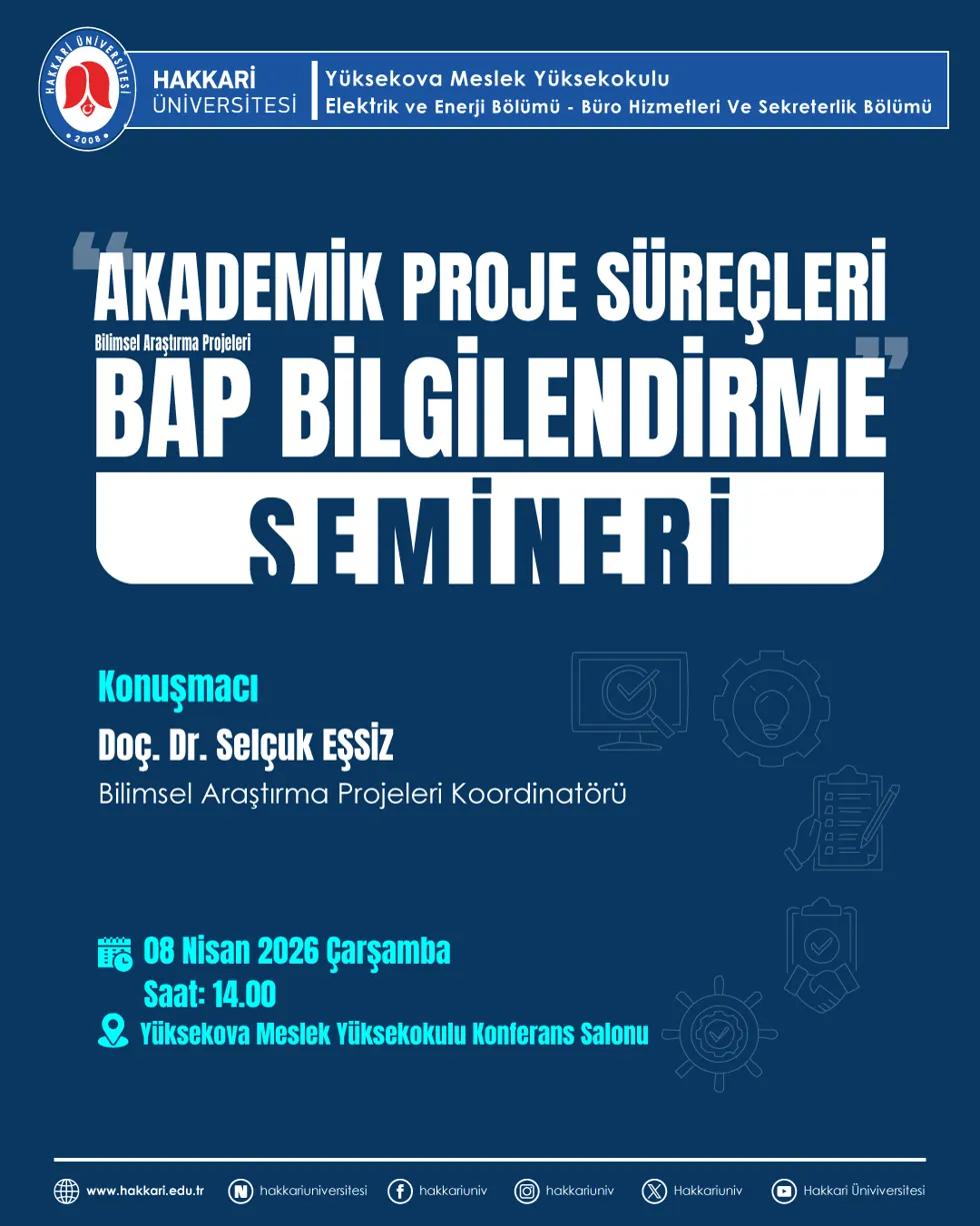Akademik Proje Süreçleri BAP Bilgilendirme Semineri