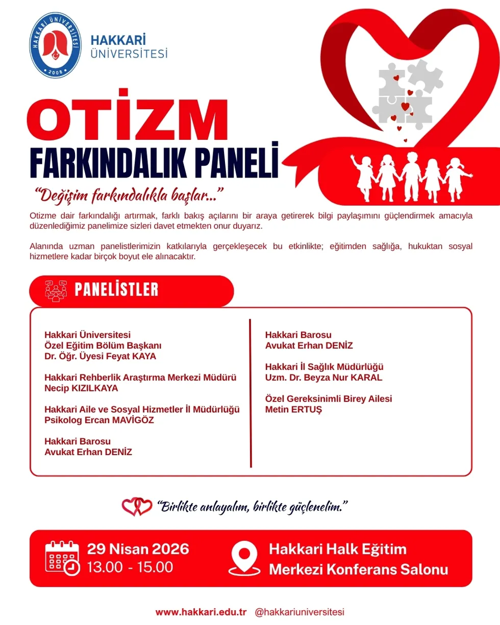 Hakkari Üniversitesi Otizm Farkındalık Paneli