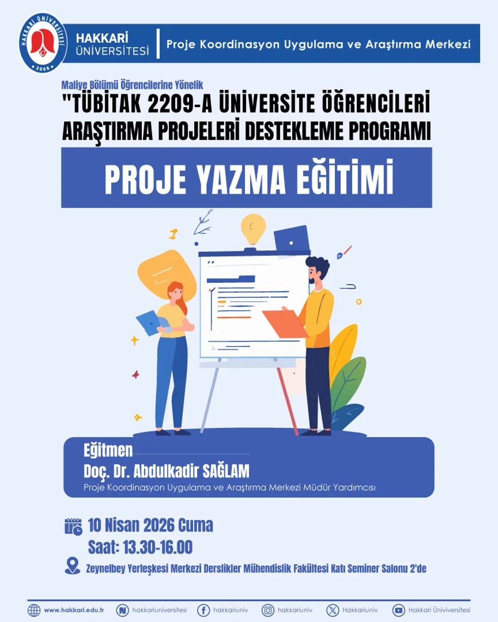 TÜBİTAK 2209-A Üniversite Öğrencileri Araştırma Projeleri Destekleme Programı Eğitimi