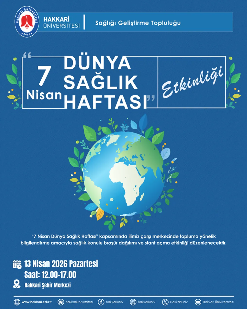 7 Nisan Dünya Sağlık Haftası Etkinliği