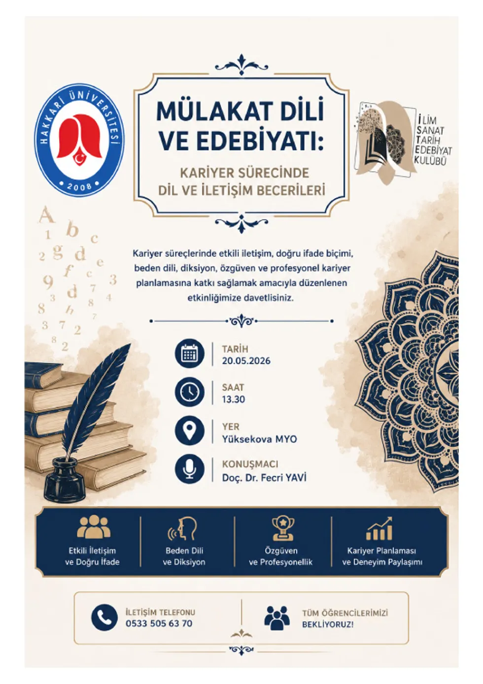 Mülakat Dili ve Edebiyatı: Kariyer Sürecinde Dil ve İletişim Becerileri Semineri