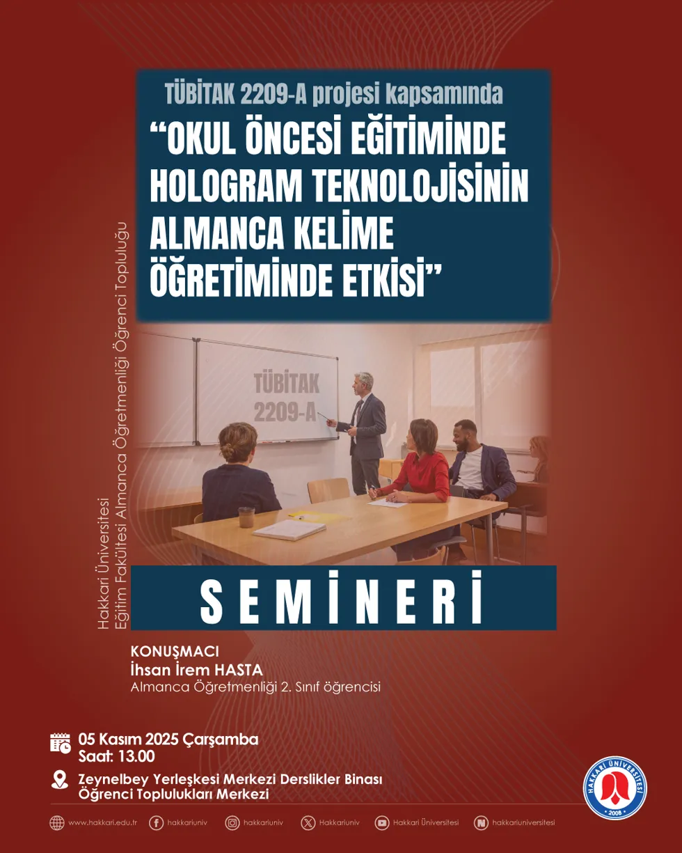 Okul Öncesi Eğitiminde Hologram Teknolojisinin Almanca Kelime Öğretiminde Etkisi Semineri