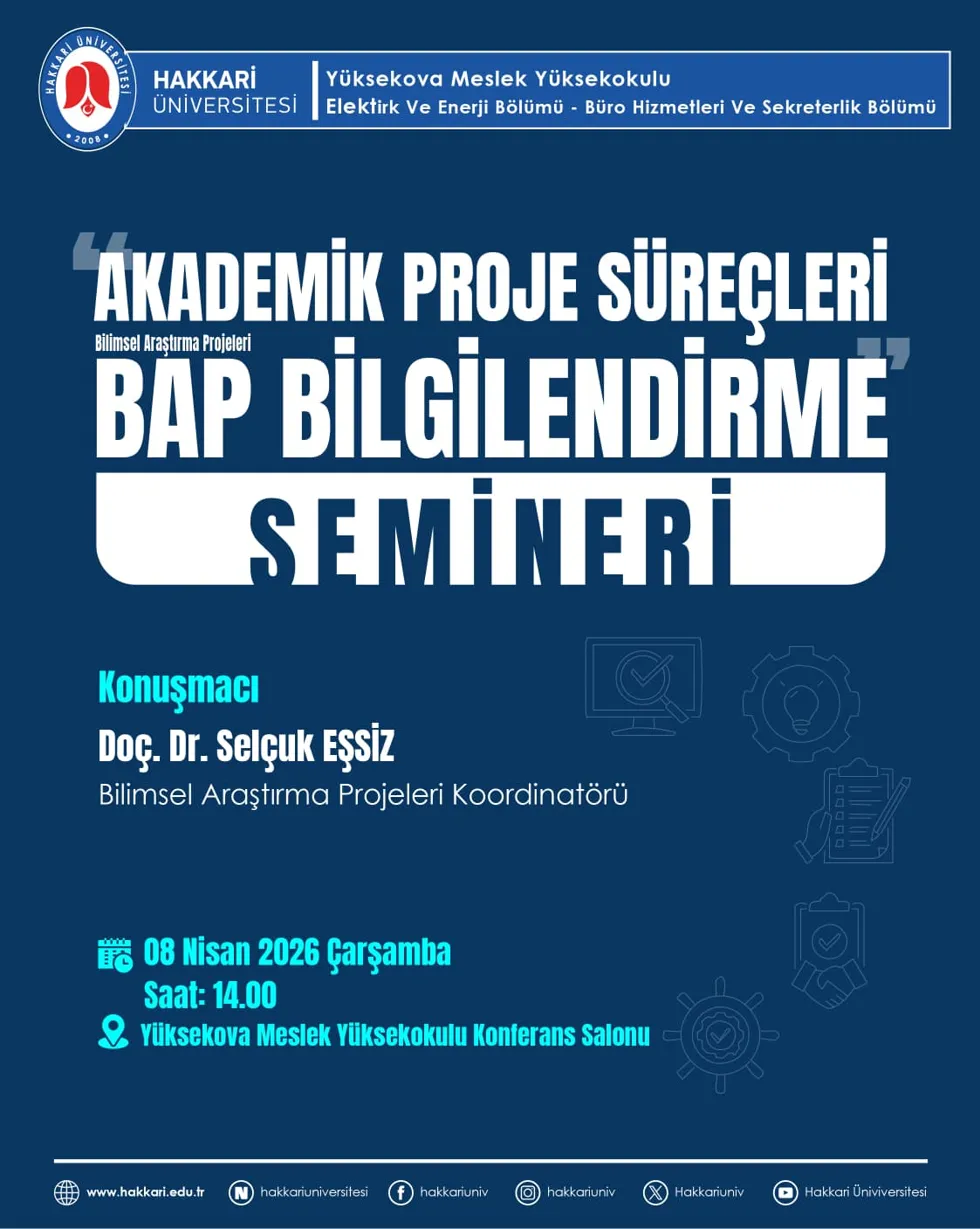 Akademik Proje Süreçleri: BAP Bilgilendirme Semineri
