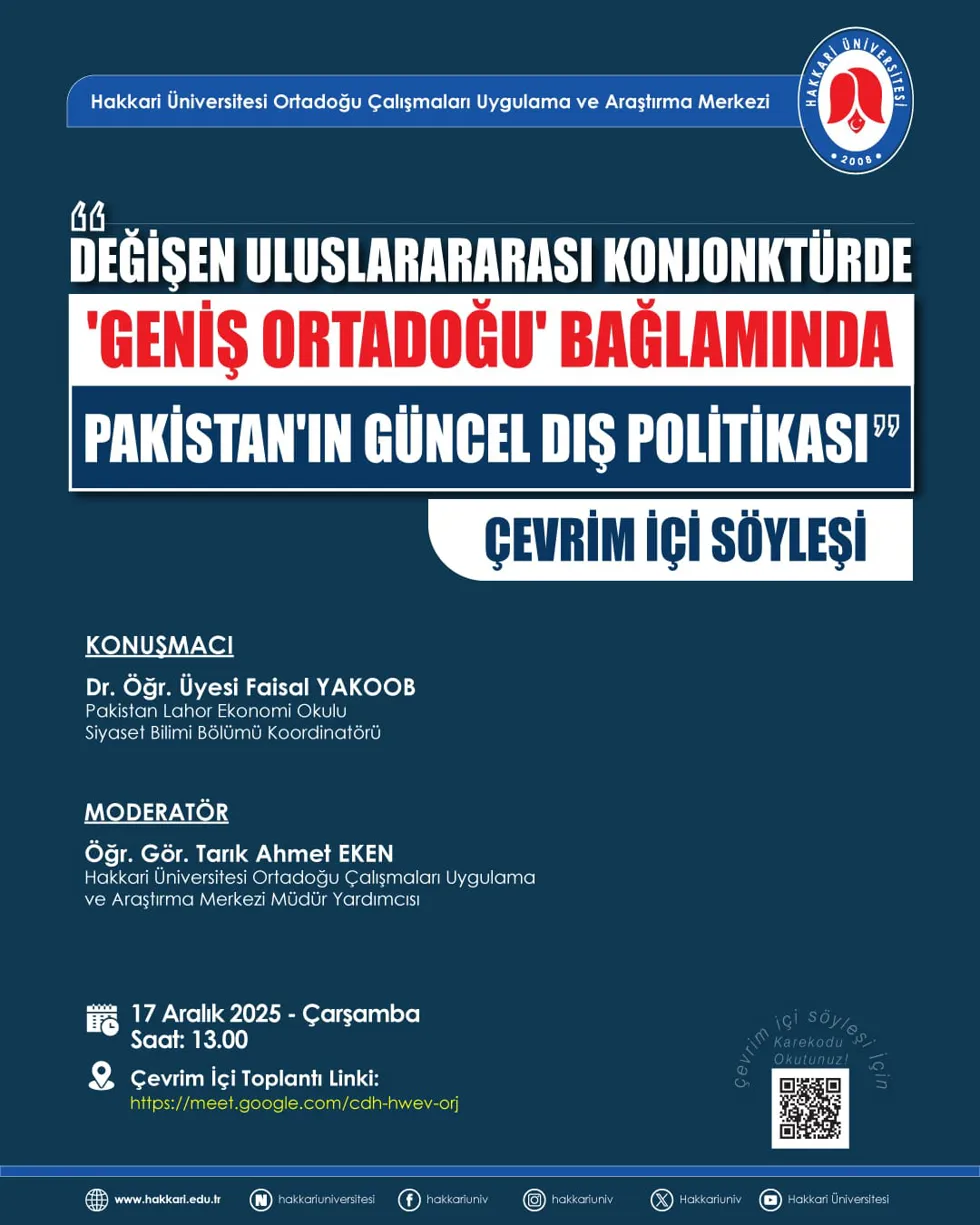 Değişen Uluslararası Konjonktürde 'Geniş Orta Doğu Bağlamında' Pakistan'ın Güncel Dış Politikası