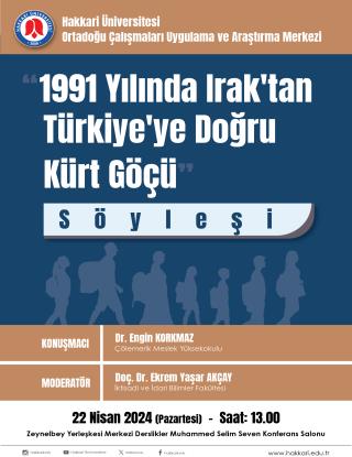 1991 Yılında Irak'tan Türkiye'ye Doğru Kürt Göçü Konulu Söyleşi