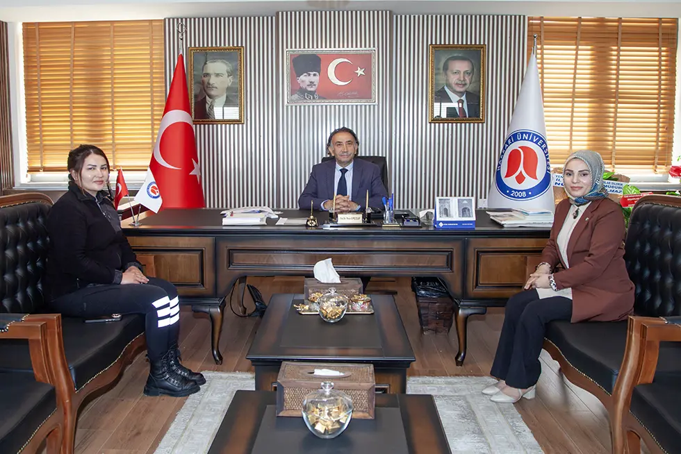 AK Parti Hakkari İl Kadın Kolları Başkanından Rektörümüze Hayırlı Olsun Ziyareti