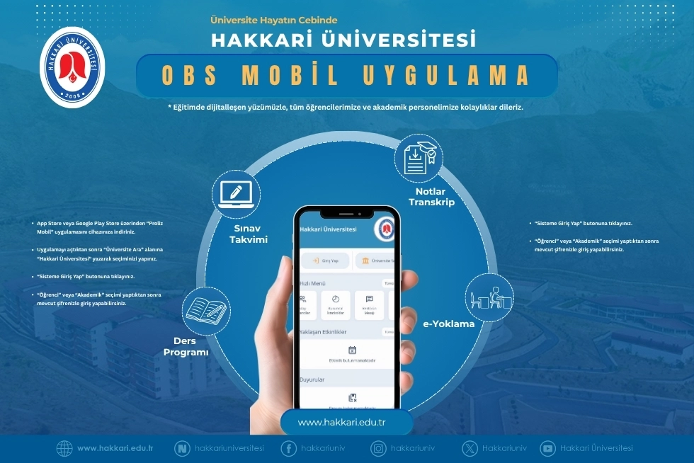 Üniversitemiz OBS Mobil Uygulaması Hizmete Sunuldu