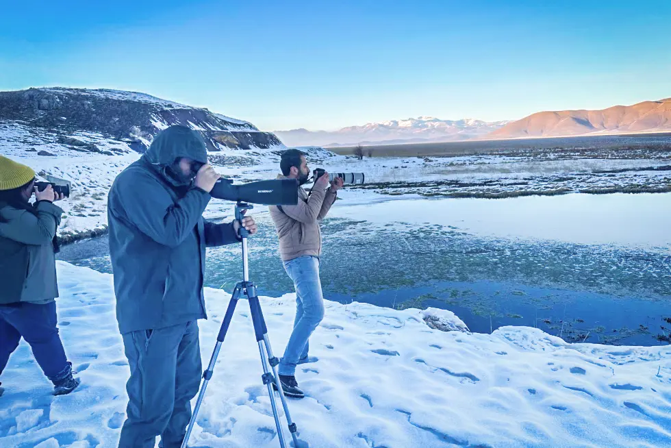 Yüksekova Nehil Sazlığında Kış Ortası Su Kuşu Sayımı Gerçekleştirildi