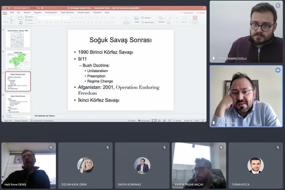 ABD Dış Politikasında Ortadoğu’nun Yeri” Konulu Söyleşi Düzenlendi